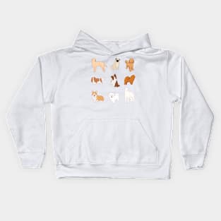 dogs pack illustration Kids Hoodie